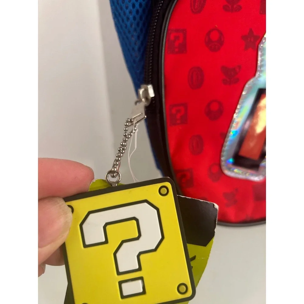 Super Mario Backpack 17 Inch Blue Red Luigi Yoshi Laptop Sleeve Kids